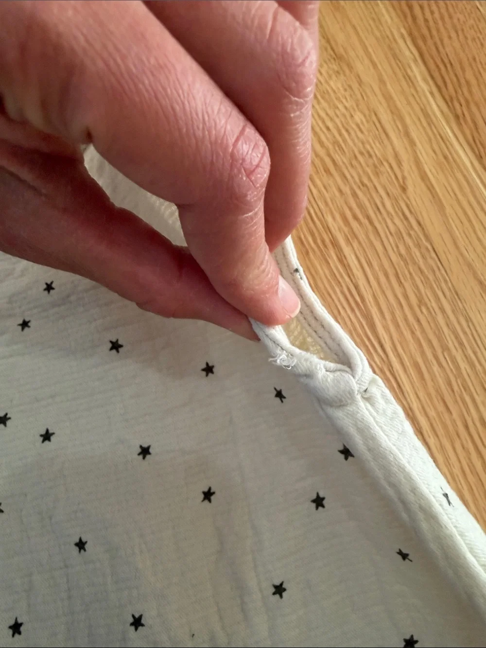 Quincy Mae Cream Romper with Black Star Print 18-24Mo